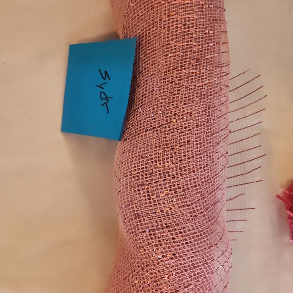 12.5+ Yards PINK Fabric Bundle Solids Stripes Textures Embellished Sewing Crafts - Picture 14 of 16